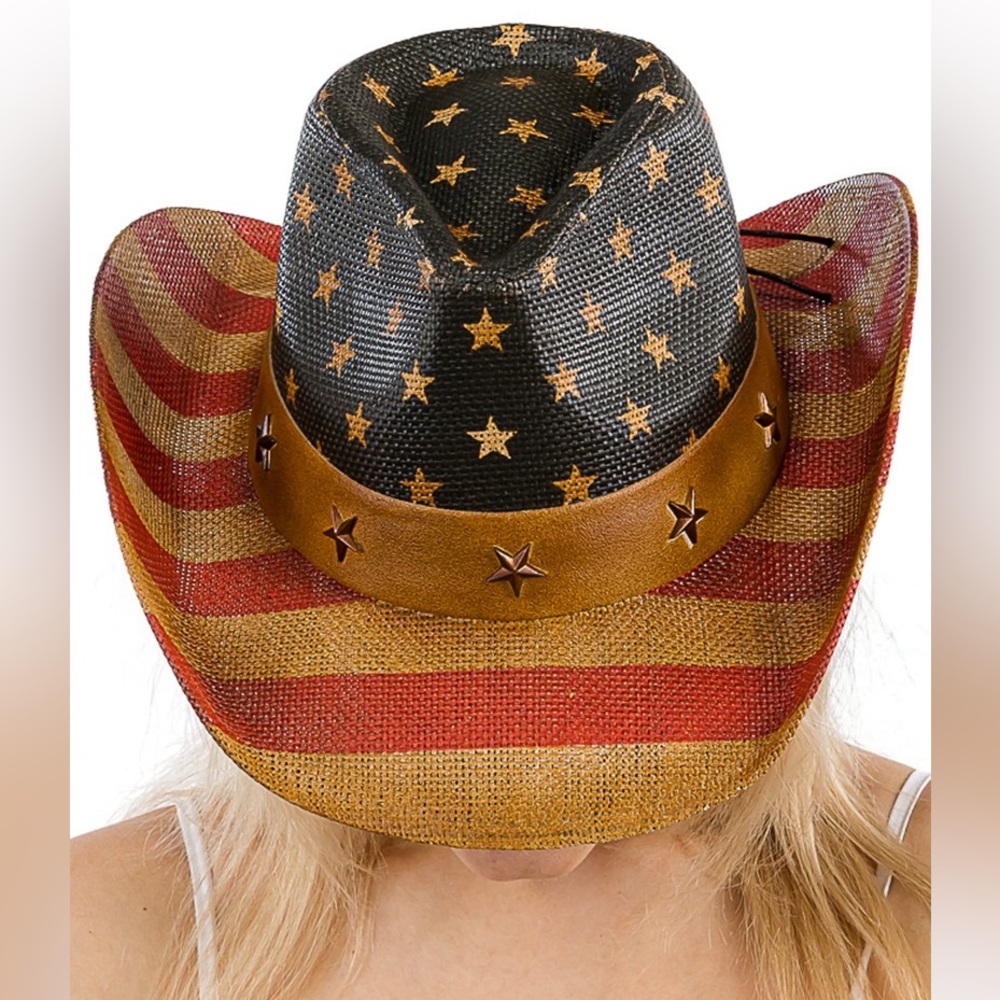 American flag cowboy hat